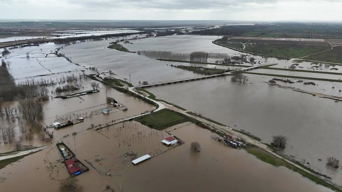 Meriç Nehri taştı, tarım arazileri sular altında kaldı haber görseli