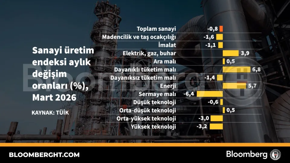 Sanayi üretim endeksi aylık değişim oranları